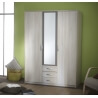 Armoire contemporaine 3 portes acacia/basalte Bahamas