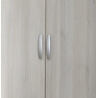 Armoire contemporaine 3 portes acacia/basalte Bahamas