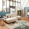 Table basse modulable moderne en verre transparent Dino