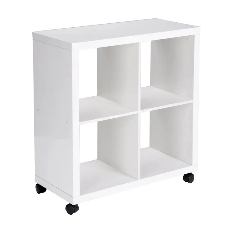 Etagère de séparation mobile 4 cases blanche Texto