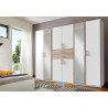 Armoire adulte moderne 270 cm blanc/chêne Hortensia