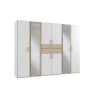 Armoire adulte moderne 270 cm blanc/chêne Hortensia