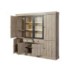 Vaisselier/argentier contemporain 230 cm chêne clair Tirol