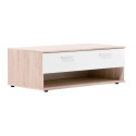 Table basse contemporaine chêne/blanc Toledo