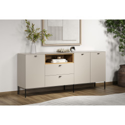 Buffet/bahut moderne 197 cm cachemire/chêne Paulo