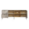 Meuble TV moderne 200 cm cachemire/chêne Paulo