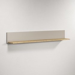 Etagère murale 140 cm cachemire/chêne Paulo