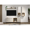 Etagère murale 140 cm cachemire/chêne Paulo