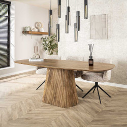 Table de salle à manger en bois de manguier massif Horizon