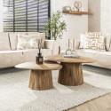 Tables basses en bois de manguier massif Horizon (lot de 2)