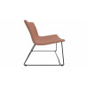 Fauteuil lounge en tissu pieds noirs Mokky