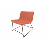 Fauteuil lounge en tissu pieds noirs Mokky