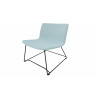 Fauteuil lounge en tissu pieds noirs Mokky