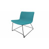Fauteuil lounge en tissu pieds noirs Mokky