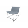 Fauteuil lounge en tissu pieds noirs Mokky