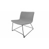 Fauteuil lounge en tissu pieds noirs Mokky