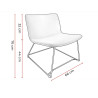 Fauteuil lounge en tissu pieds noirs Mokky