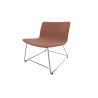 Fauteuil lounge en tissu pieds chromés Mokky