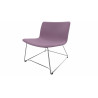 Fauteuil lounge en tissu pieds chromés Mokky