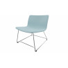Fauteuil lounge en tissu pieds chromés Mokky