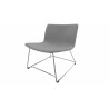 Fauteuil lounge en tissu pieds chromés Mokky