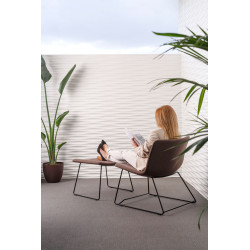Repose-pieds en tissu pieds noirs Mokky