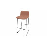 Tabouret en tissu pieds noir Mokky