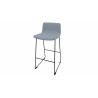 Tabouret en tissu pieds noir Mokky