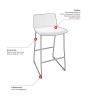 Tabouret en tissu pieds noir Mokky