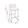Tabouret en tissu pieds noir Mokky