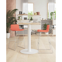 Tabouret en tissu pieds chromés Mokky