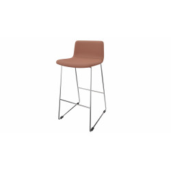 Tabouret en tissu pieds chromés Mokky