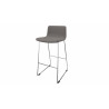 Tabouret en tissu pieds chromés Mokky