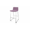 Tabouret en tissu pieds chromés Mokky