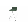 Tabouret en tissu pieds chromés Mokky