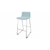 Tabouret en tissu pieds chromés Mokky