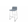 Tabouret en tissu pieds chromés Mokky