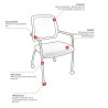 Chaise de réunion sur roulettes Shade