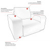 Fauteuil moderne en cuir Sofiane
