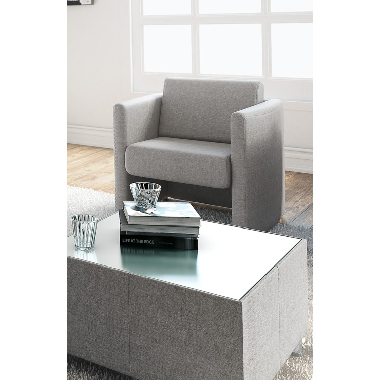 Fauteuil moderne en tissu Madine