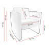 Fauteuil moderne en tissu Madine