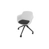 Chaise de réunion pivotante pieds noirs en polypropylène Wendy