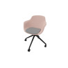 Chaise de réunion pivotante pieds noirs en polypropylène Wendy