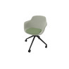 Chaise de réunion pivotante pieds noirs en polypropylène Wendy