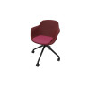 Chaise de réunion pivotante pieds noirs en polypropylène Wendy