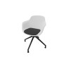 Chaise de réunion pivotante pieds noirs en polypropylène Wendy