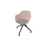 Chaise de réunion pivotante pieds noirs en polypropylène Wendy