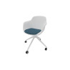Chaise de réunion pivotante pieds blancs en polypropylène Wendy