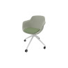 Chaise de réunion pivotante pieds blancs en polypropylène Wendy