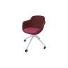 Chaise de réunion pivotante pieds blancs en polypropylène Wendy